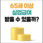 65세 이상 실업급여 자격 조건 신청방법 총정리!